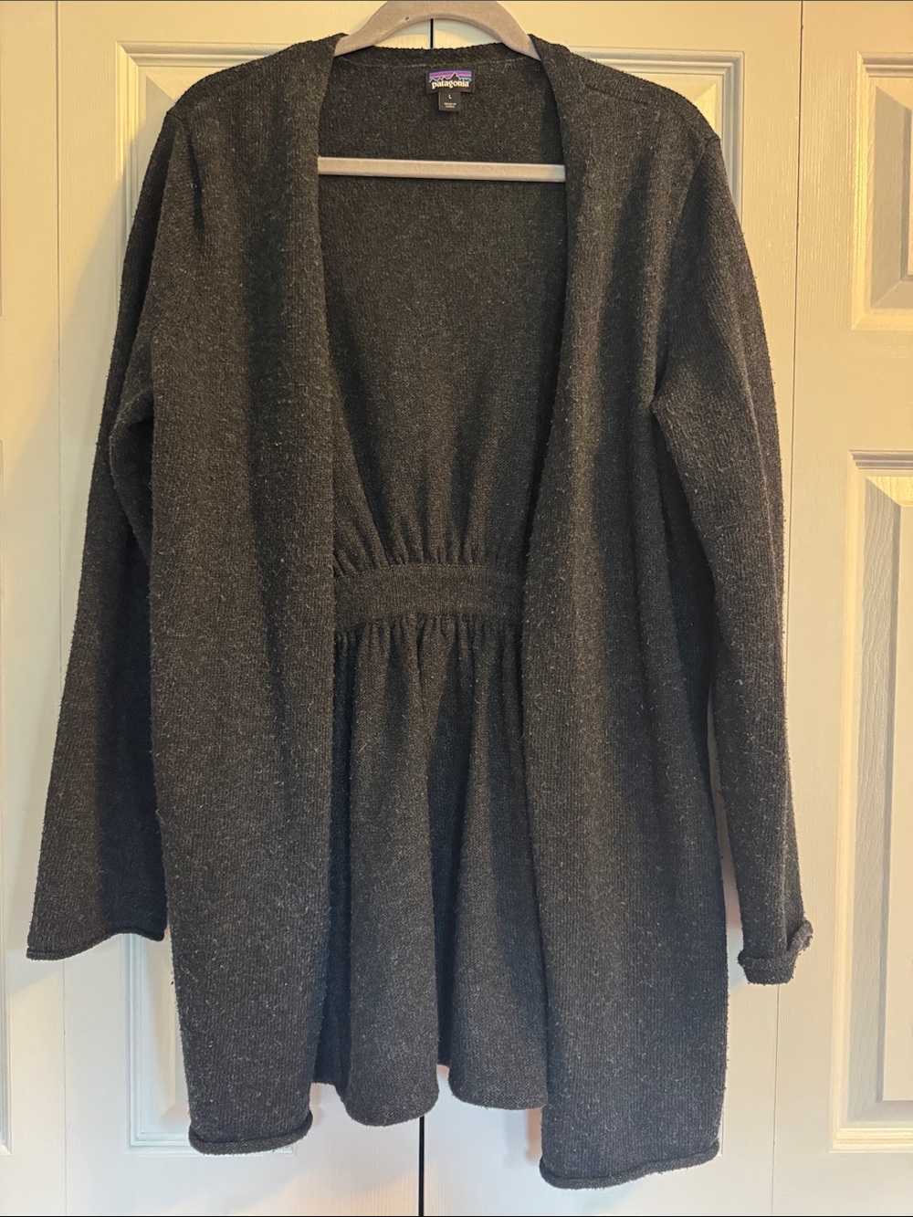 Patagonia Dark Charcoal Open-Front Women's Cardigan